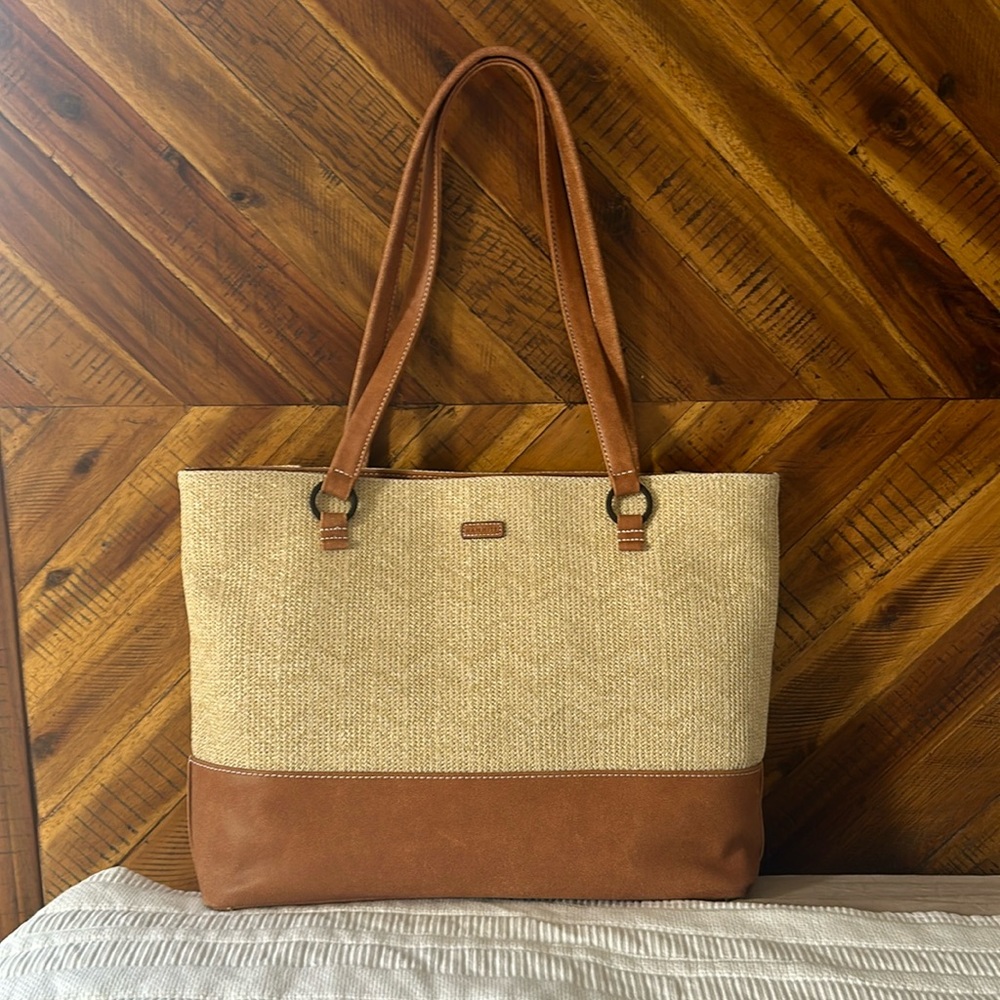 NWT Hammitt Andersen Tote in Saddle Raffia